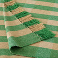 FRÖDD Throw, green/stripe, 130x180 cm