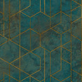 GoodHome Vinyl Wallpaper on Fleece Diap, turquoise