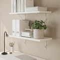 BERGSHULT / FÖRLÄGGARE Wall shelf, white/white, 80x30 cm