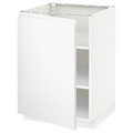 METOD Base cabinet with shelves, white/Voxtorp matt white, 60x60 cm