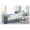 HOLMSUND Corner sofa-bed, Orrsta light blue, 230x90 cm