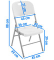 Folding Catering Chair, white