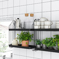 APOTEKARE Wall shelf, black, 50x52 cm