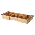 DRAGAN Extendable box, bamboo, 35-51x21 cm