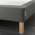 ESPEVÄR Slatted mattress base with legs, dark grey, 140x200 cm