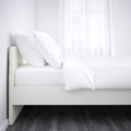 ASKVOLL Bed frame, white, Leirsund, 160x200 cm