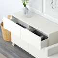 BESTÅ Storage combination w doors/drawers, white, Lappviken white, 120x40x74 cm