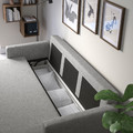 FRIHETEN 3-seat sofa-bed, Faringe light grey