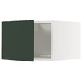 METOD Top cabinet for fridge/freezer, white/Havstorp deep green, 60x40 cm