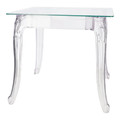 Table Ghost 80x80cm, square, transparent