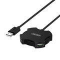 Unitek USB2.0 4-Port Hub, black, Y-2178