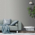 GoodHome Vinyl Wallpaper on Fleece Aytasi, silver