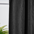 ANNAKAJSA Room darkening curtains, 1 pair, anthracite, 145x300 cm