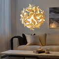 RAMSELE Pendant lamp, flower, white, 43 cm