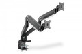 Digitus Dual Monitor Mount with Gas Spring and Clamp Mount 15-35"