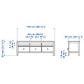 HEMNES TV bench, white stain, 148x47x57 cm