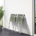 TÄRNÖ Chair, outdoor, foldable white/green