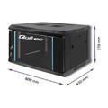 Qoltec Rack Cabinet 19", 6U, 600x370x450mm