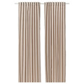 SANELA Curtains, 1 pair, light beige, 140x300 cm