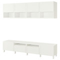 BESTÅ TV storage combination, white/Hanviken/Stubbarp white, 240x42x230 cm