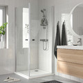 OPPEJEN / FOTINGEN Shower enclosure with 2 doors/tray, 90x90x205 cm