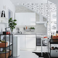 KNOXHULT Kitchen, high-gloss white, 120x61x220 cm