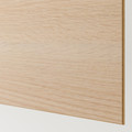 MEHAMN 4 panels for sliding door frame, white stained oak effect, white, 75x201 cm