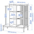 NORDKISA Open wardrobe with sliding door, bamboo, 120x123 cm