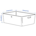 KUGGIS Box, transparent black, 37x54x21 cm