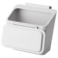 SKOLÄST Waste bin for cabinet with door, light grey