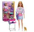 Barbie Malibu Stylist Doll & 14 Accessories Playset HNK95 3+