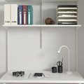 BOAXEL / LAGKAPTEN Shelving unit with table top, white, 125x62x201 cm