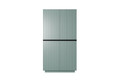 Wardrobe Nicole with Drawer Unit 100 cm, sage, black handles