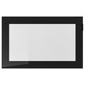 GLASSVIK Glass door, black, clear glass, 60x38 cm