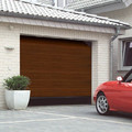 Sectional Garage Door 2500 x 2125 mm L with Drive Isomatic dark oak