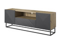 TV Cabinet Asha 167 cm, metal legs, artisan/rivier stone mat