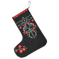 VINTERFINT Christmas stocking, black, 45 cm