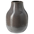 GRADVIS Vase, dark grey, 21 cm