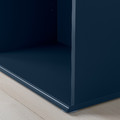 SKRUVBY TV bench, black-blue, 156x38x60 cm