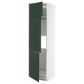 METOD High cab f fridge/freezer w 3 doors, white/Havstorp deep green, 60x60x220 cm