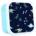 Pret Snack Box Set Lunch Box 3in1 Dino Navy