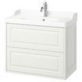 TÄNNFORSEN / RUTSJÖN Wash-stnd w drawers/wash-basin/tap, white, 82x49x74 cm