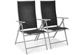 Outdoor Dining Set Table & 6 Chairs MODENA, aluminium, black