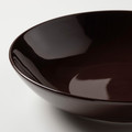 FÄRGKLAR Deep plate, glossy brown, 23 cm