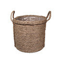 GoodHome Plant Pot Cover Basket 39 cm, seagrass