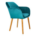 Upholstered Chair Emilia Velvet, bottle green