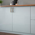 KALLARP Door, high-gloss light grey-blue, 40x100 cm