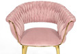 Designer Glamour Chair IRIS LUX, powder pink