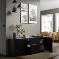 BESTÅ Storage combination with drawers, black-brown/Lappviken black-brown, 180x42x65 cm