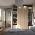 PAX / HASVIK Wardrobe, white stained oak effect/white stained oak effect, 200x66x236 cm